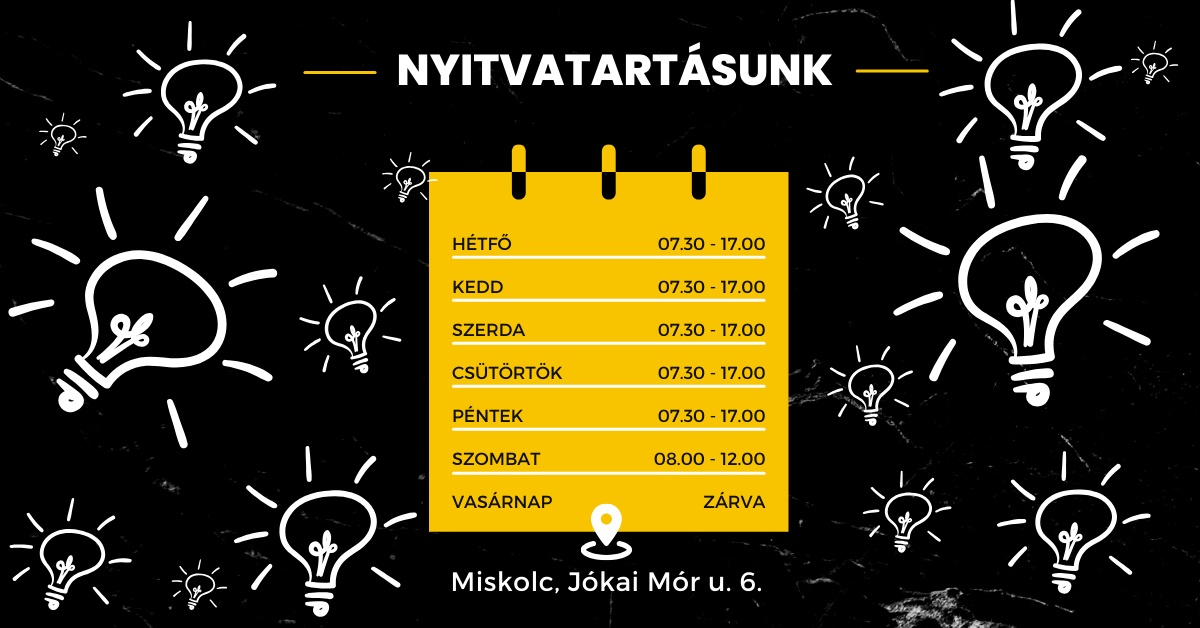 Fénycentrum Miskolc nyitvatartás