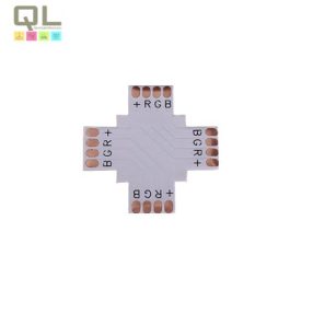 LED sarok/kereszt elem 5050 RGB, szalaghoz, 10mm PID-8115