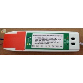   LED Szalag tápegység 8-12W dimmelhető , kimenet: 300mA 21-45VDC, bemenet:180-260V TG4530(8-12)*1W gar: 2év