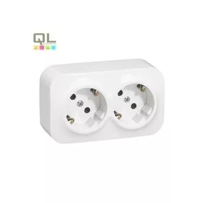   FORIX IP20 2X2P+F ALJZAT 16A 45°-BAN ELFORGATOTT FEHÉR 782413