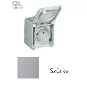   EFAPEL 48122_CCZ IP65 Dugaszoló aljzat, gyerekzáras, FÖLDELETLEN szürke
