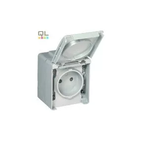   EFAPEL 48122_CBR IP65 Dugaszoló aljzat, gyerekzáras, FÖLDELETLEN fehér