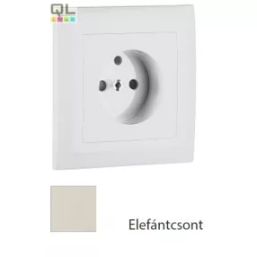   EFAPEL 90904_TMF Fedlap kerettel francia csatlakozóaljzathoz elefántcsont