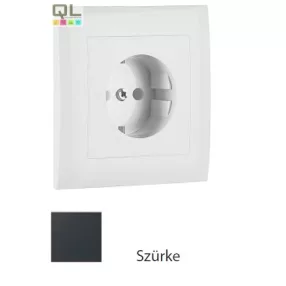   EFAPEL 90903_TIS Fedlap kerettel Schuko csatlakozóaljzathoz, gyerekzáras szürke