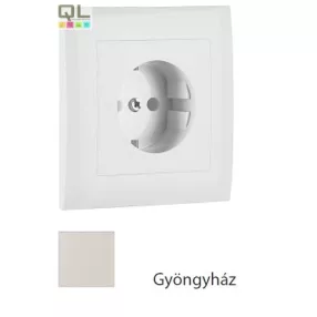   EFAPEL 90903_TPE Fedlap kerettel Schuko csatlakozóaljzathoz, gyerekzáras gyöngyház