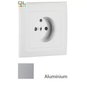   EFAPEL 90904_TAL Fedlap kerettel francia csatlakozóaljzathoz alumínium