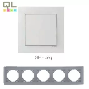 EFAPEL 90950_TGE AQUARELLA Ötös keret, jég