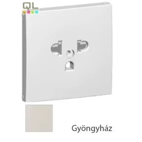   EFAPEL 90842_TPE Fedlap csatlakozóaljzathoz, gyerekzáras EURO-USA_Típus gyöngyház