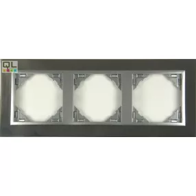 EFAPEL 90930_TIA METALLO Hármas keret, inox/alumínium