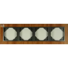 EFAPEL 90940_TMS ARBORE Négyes keret, mahagóni/szürke