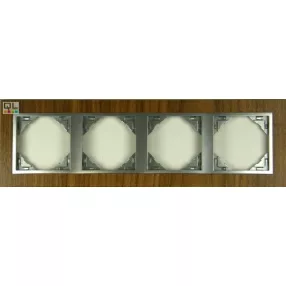 EFAPEL 90940_TNA ARBORE Négyes keret, dió/alumínium