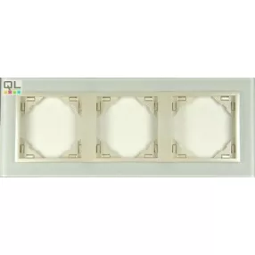   EFAPEL 90930_TCP Crystal Hármas keret, kristály/gyöngyház
