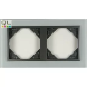 EFAPEL 90920_TCS Crystal Kettes keret, kristály/szürke