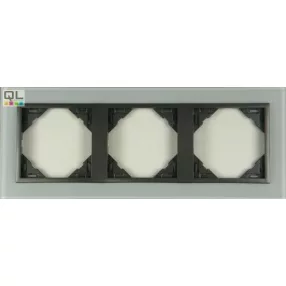 EFAPEL 90930_TCS Crystal Hármas keret, kristály/szürke