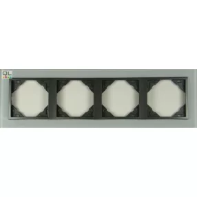 EFAPEL 90940_TCS Crystal Négyes keret, kristály/szürke