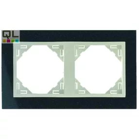 EFAPEL 90920_TGG PETRA Kettes keret, gránit/jég