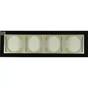 EFAPEL 90940_TGP PETRA Négyes keret, gránit/gyöngyház