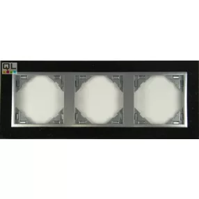 EFAPEL 90930_TGA PETRA Hármas keret, gránit/alumínium