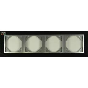 EFAPEL 90940_TGA PETRA Négyes keret, gránit/alumínium