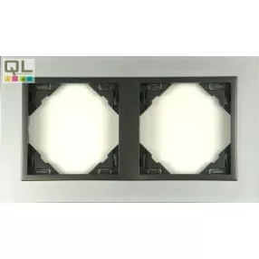 EFAPEL 90920_TUS METALLO Kettes keret, alumínium/szürke