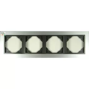 EFAPEL 90940_TUS METALLO Négyes keret, alumínium/szürke