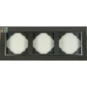EFAPEL 90930_TRS METALLO Hármas keret, króm/szürke