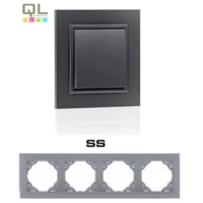 EFAPEL 90940_TRS METALLO Négyes keret, króm/szürke