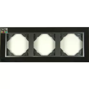EFAPEL 90930_TQS METALLO Hármas keret, nikkel/szürke