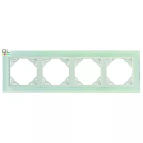 EFAPEL 90940_TCG Crystal Négyes keret, kristály/jég