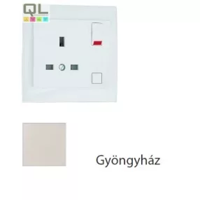   EFAPEL 90184_CPE Komplett csatlakozóaljzat (brit típusú) gyöngyház