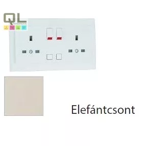   EFAPEL 90344_CMF Komplett dupla csatlakozóaljzat (brit típusú) elefántcsont