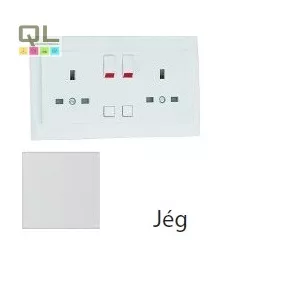   EFAPEL 90344_CGE Komplett dupla csatlakozóaljzat (brit típusú) jég