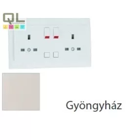   EFAPEL 90344_CPE Komplett dupla csatlakozóaljzat (brit típusú) gyöngyház