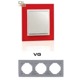 EFAPEL 90930_TVG ANIMATO Hármas keret, piros