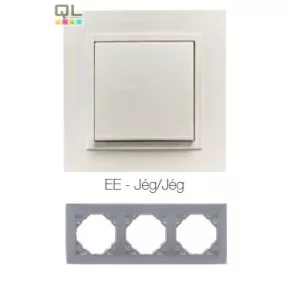 EFAPEL 90930_TEE ANIMATO Hármas keret, jég