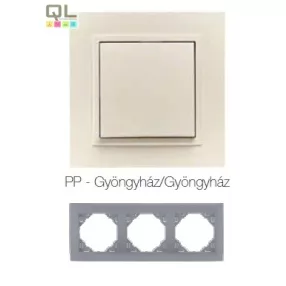 EFAPEL 90930_TPP ANIMATO Hármas keret, gyöngyház