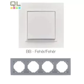 EFAPEL 90940_TBB ANIMATO Négyes keret, fehér