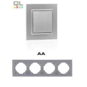 EFAPEL 90940_TAA ANIMATO Négyes keret, alumínium