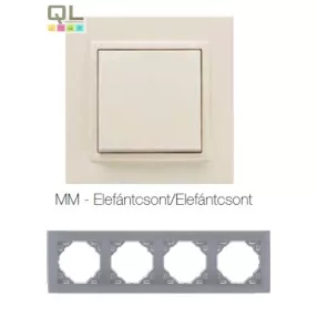 EFAPEL 90940_TMM ANIMATO Négyes keret, elefántcsont