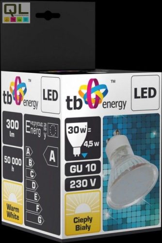 LED spot L4.5WGU10W30     !!! kifutott termék, már nem rendelhető !!!