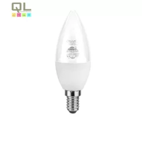   LED gyertya Átlátszó búra 5W E14 melegfehér 3000K 380lm LEDCLE5W3000K !!! UTOLSÓ DARABOK !!!