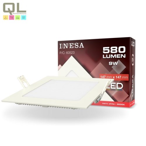INESA LED PANEL 150x150mm 9W 3000K 60523 - !!!A termék értékesítése megszűnt!!!