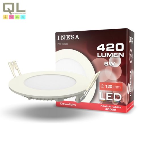 INESA LED PANEL 120mm 6W 4000K 60536 - !!!A termék értékesítése megszűnt!!!