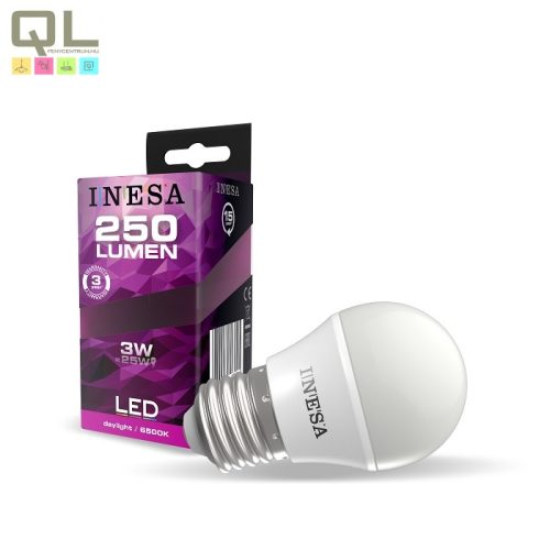 INESA E27 LED Kisgömb 3 6500K 160° 60641 - !!!A termék értékesítése megszűnt!!!