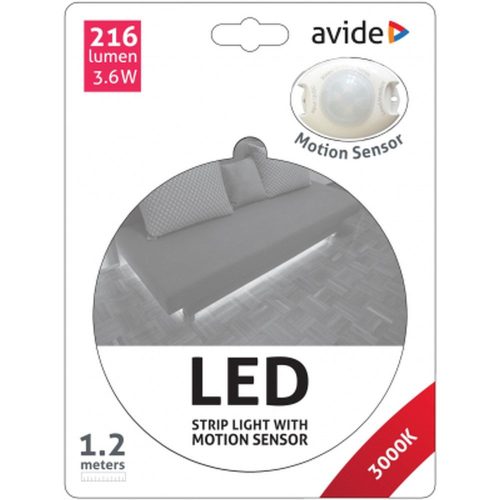 AVIDE LED szalag szett, 3W/m, komplett, ágy szenzor, 3000K 286340