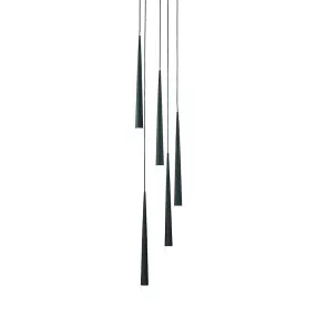 Luxera EBONY függeszték/5 G9/40W Ø30cm króm/fekete 48004