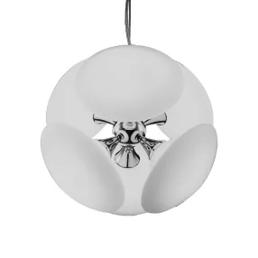 Luxera DIAMO függeszték/6 40W/E14 Ø42cm króm/opál 64300