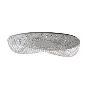   Luxera ELIPTHON mennyezet lámpa 12xG9/33W króm/kristály ↔105cm 69048