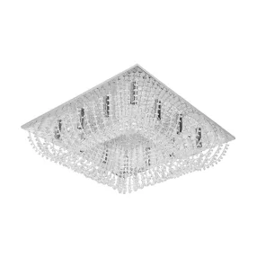   Luxera EMIR mennyezet lámpa 12xG9/33W 60x60cm króm/kristály 32300