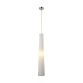   Luxera NIOS függeszték E14/60W Ø10cm ↕120cm króm/opál üveg 68042